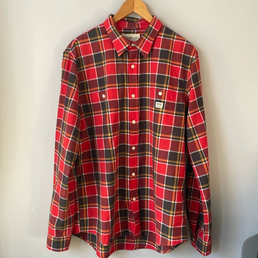 Denim Supply RL Plaid Western Button Front Shirt